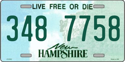 NH license plate 3487758
