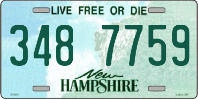 NH license plate 3487759
