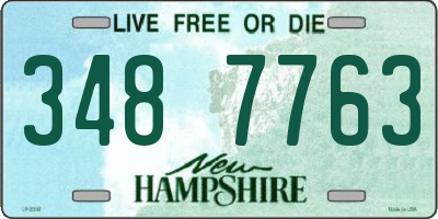NH license plate 3487763