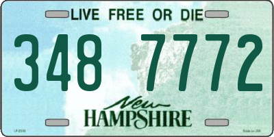 NH license plate 3487772