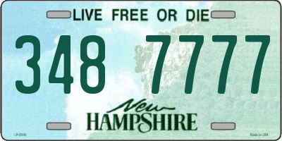 NH license plate 3487777