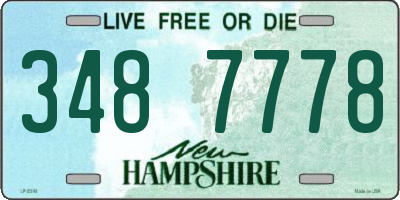 NH license plate 3487778