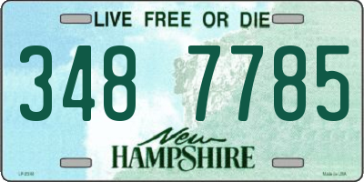 NH license plate 3487785
