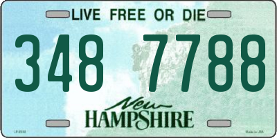 NH license plate 3487788