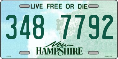 NH license plate 3487792