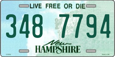 NH license plate 3487794