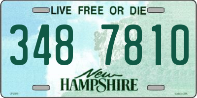 NH license plate 3487810