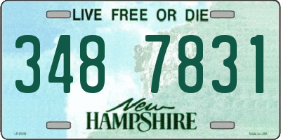 NH license plate 3487831