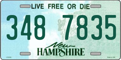 NH license plate 3487835