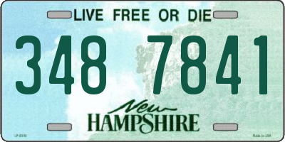 NH license plate 3487841