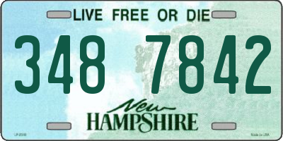 NH license plate 3487842