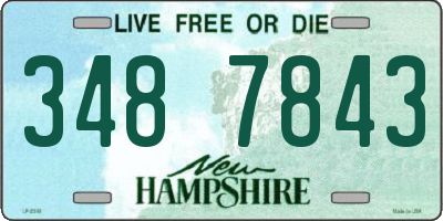 NH license plate 3487843