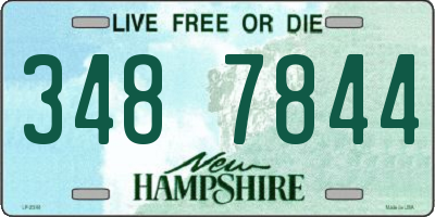 NH license plate 3487844