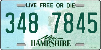 NH license plate 3487845