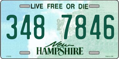 NH license plate 3487846