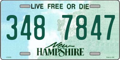 NH license plate 3487847