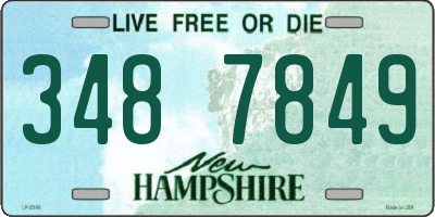 NH license plate 3487849