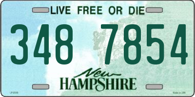 NH license plate 3487854
