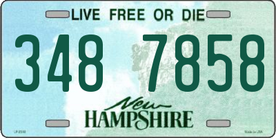 NH license plate 3487858
