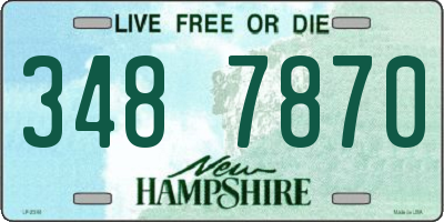NH license plate 3487870