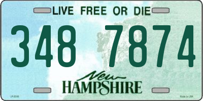 NH license plate 3487874