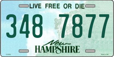 NH license plate 3487877