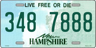 NH license plate 3487888