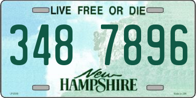 NH license plate 3487896