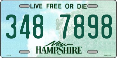 NH license plate 3487898