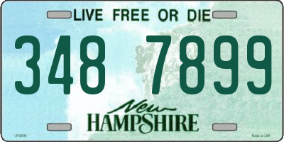 NH license plate 3487899