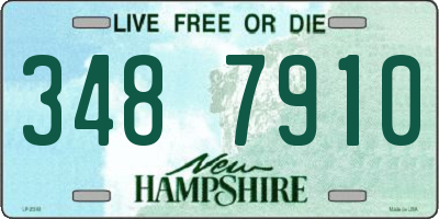 NH license plate 3487910