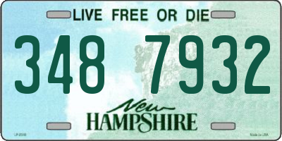 NH license plate 3487932