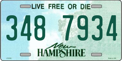 NH license plate 3487934