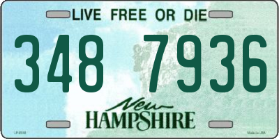NH license plate 3487936