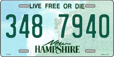 NH license plate 3487940