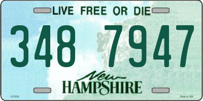 NH license plate 3487947
