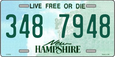 NH license plate 3487948