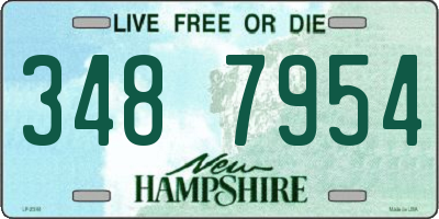 NH license plate 3487954