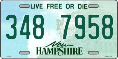 NH license plate 3487958