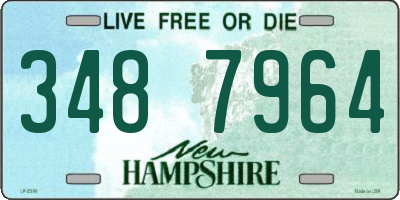 NH license plate 3487964