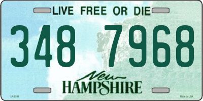 NH license plate 3487968
