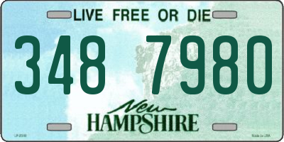 NH license plate 3487980