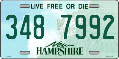 NH license plate 3487992