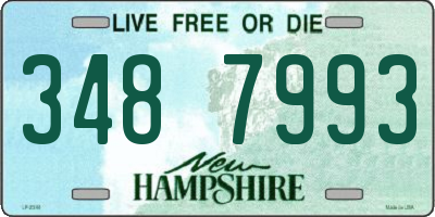 NH license plate 3487993