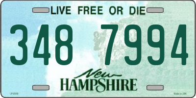 NH license plate 3487994