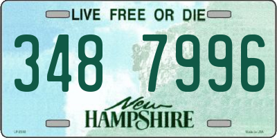 NH license plate 3487996