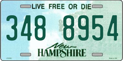 NH license plate 3488954