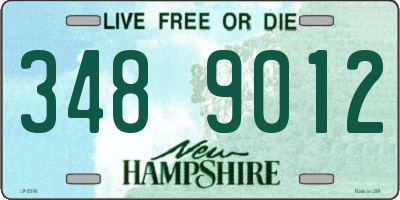 NH license plate 3489012