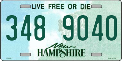NH license plate 3489040