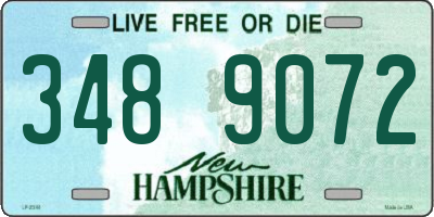 NH license plate 3489072